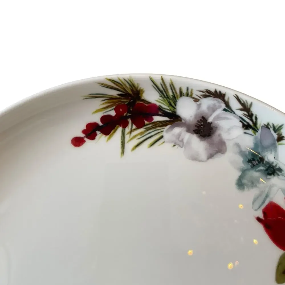 Mikasa Christmas HOPE JOY Fine China 11in Holiday Dinner Plates Set of 4 New